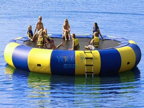 Lake Jumping Inflatable Water Sport Trampoline Bouncer with Slide