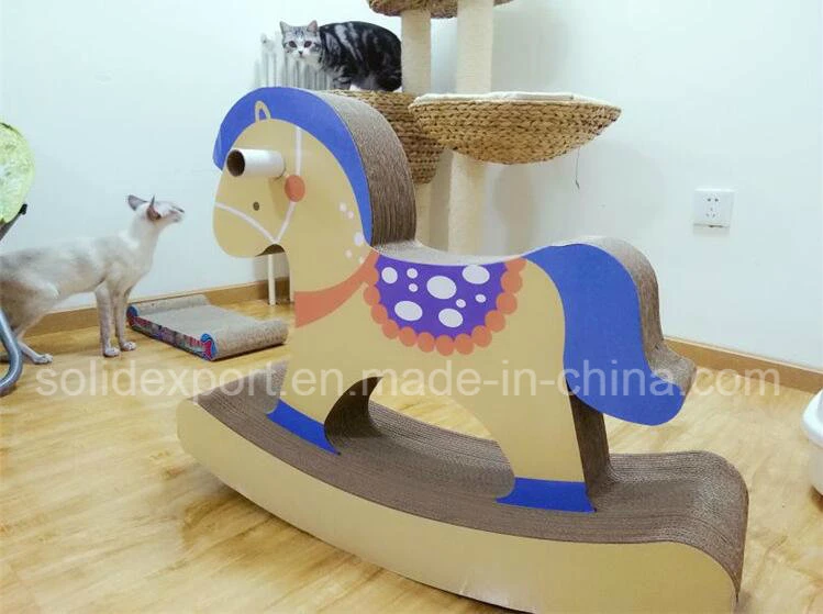 Children&prime;s Fluting Paper Rocking Horse Teach Toys Safety Creative Paper Rocking Pony