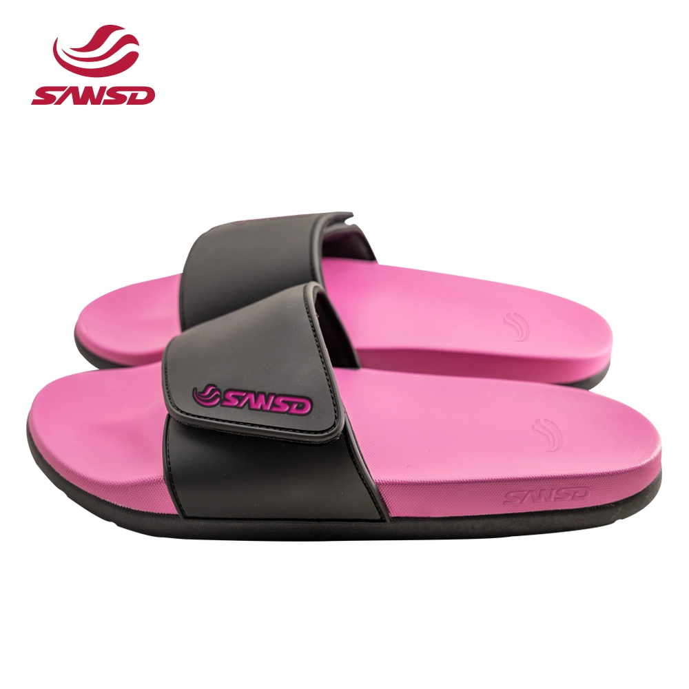 Designer Adjustable Upper Womens Mens Beach Sandal Custom 3D Print Velcroe Slides PVC Slippers Custom with Logo Unisex Men Women