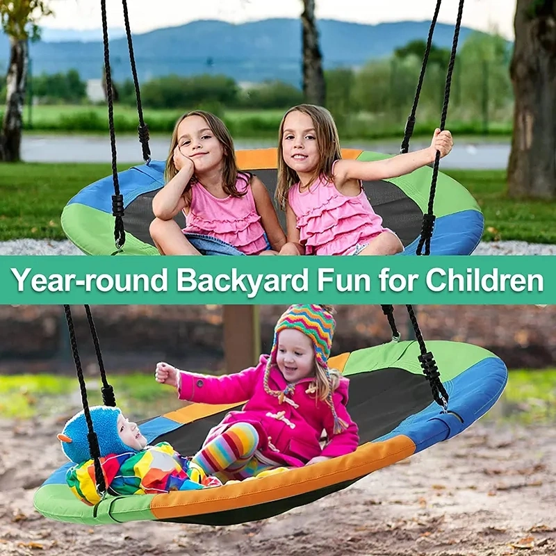 Hot Sale Round Outdoor Kids Garden Flying Saucer Tree Swing