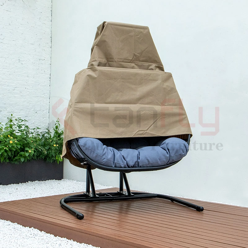 Two Persons Hanging Egg Chair Double Seats Rattan Swing Chair with U-Shaped Base Popular