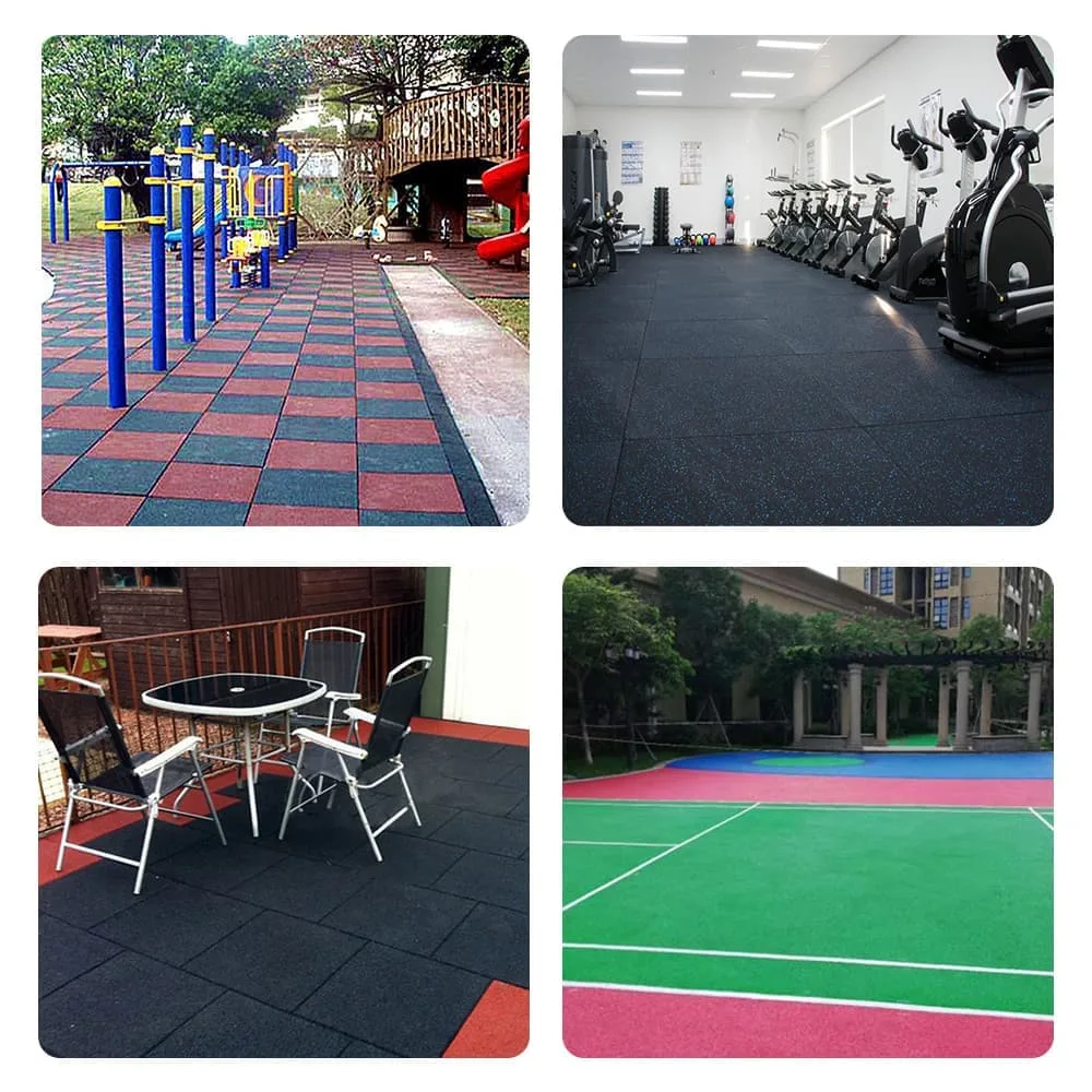 Good Material Rubber Floor Tiles Rubber Flooring Mats for Gym Sports Activity Room Kindergarten Playground