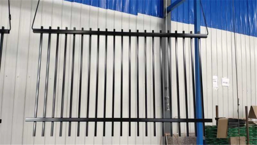 Security Steel Tubular Garden Fence Gate Aluminum Spear Top Door Steel Door Slide Double Gates
