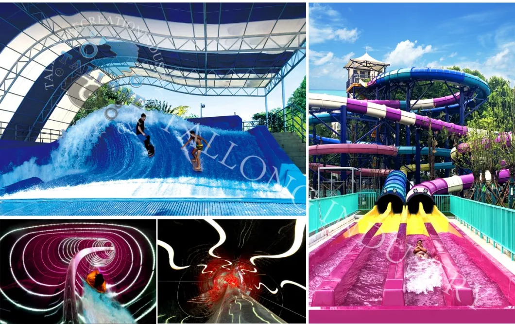 Family Wave Pool Water Slide for Amusement Water Park Water Play Equipment