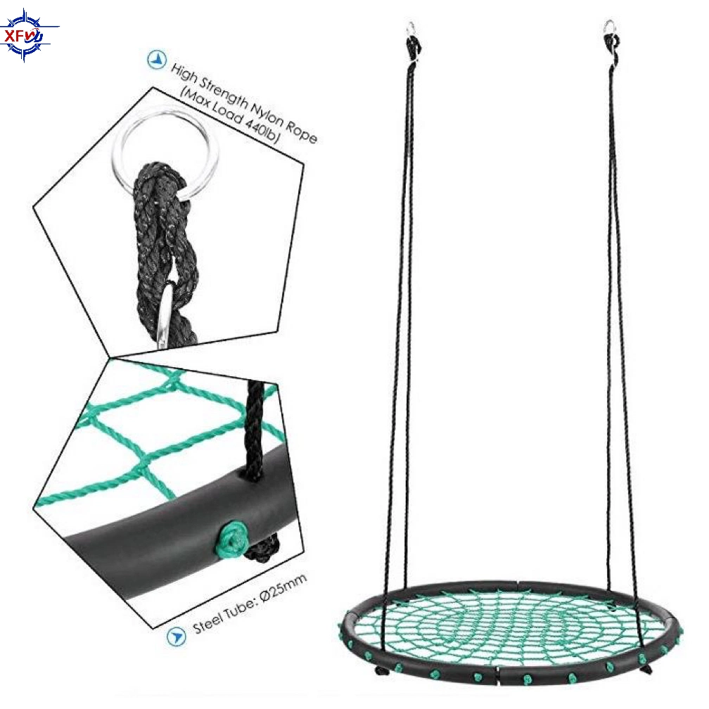 Adjustable Height Round Tree Web Swing Foldable Spider Nest Swing