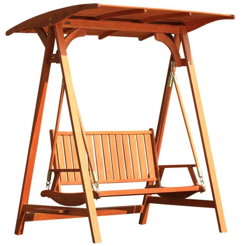 Solid Wood Rocking Chair Outdoor Double Hanging Chair Patio Swing