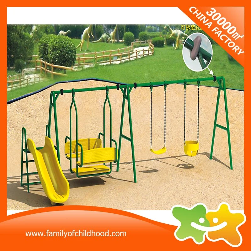 Mini Outdoor Kids Play Equipment Swings with Slide