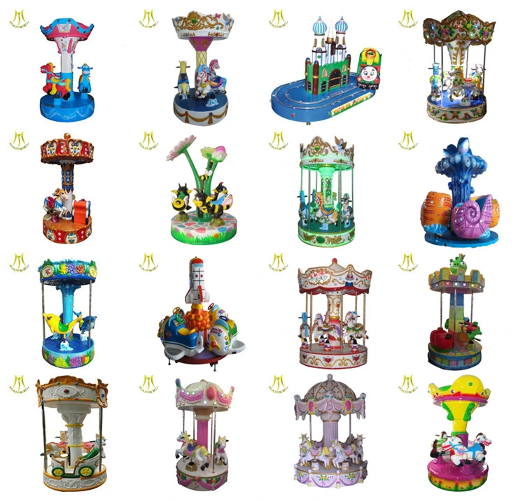 Hansel 3 Seats Christmas Deer Mini Carousel for Sale Amusement Rides