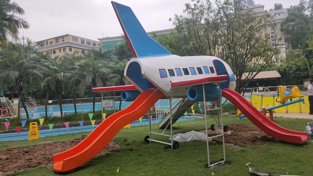 Outdoor Playground Kids Airplane Slide Custom