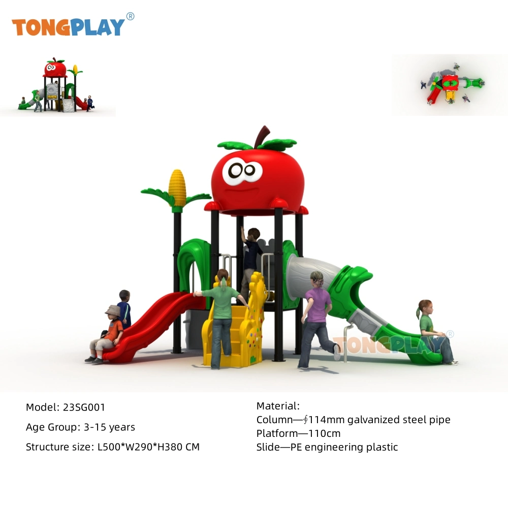 Fruit Series Slide Plastic Equipment Outdoor Playground Kids Amusement Children Playset