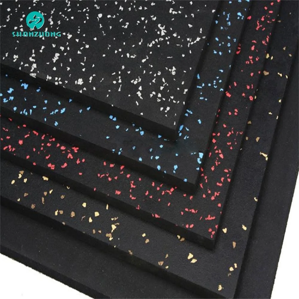 Multiple Color Options Non-Toxic Gym Sports Rubber Tiles Rubber Flooring Mats