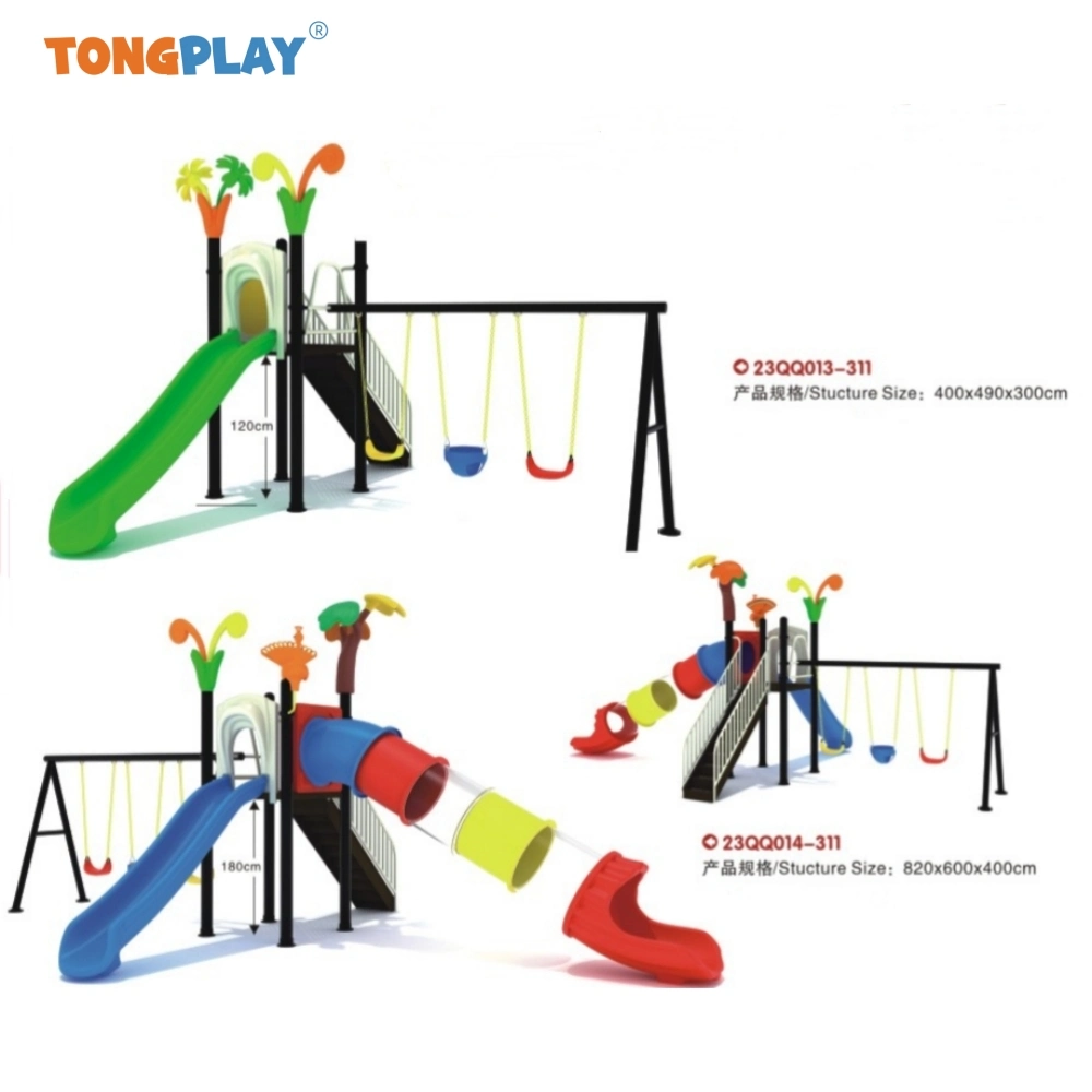 Popular Theme Outdoor Playground Equipment Swing with Slide for Kids