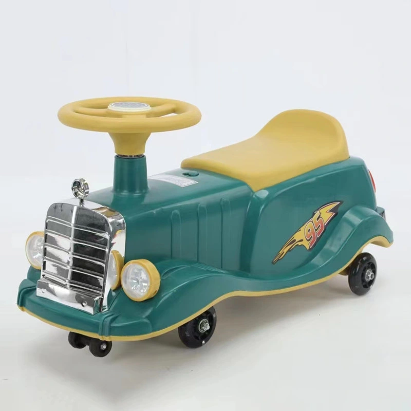 Wholesale High Quality Children&prime;s Squirming Toys Baby Plasma Swing Car with Polyurethane Flashing Wheels