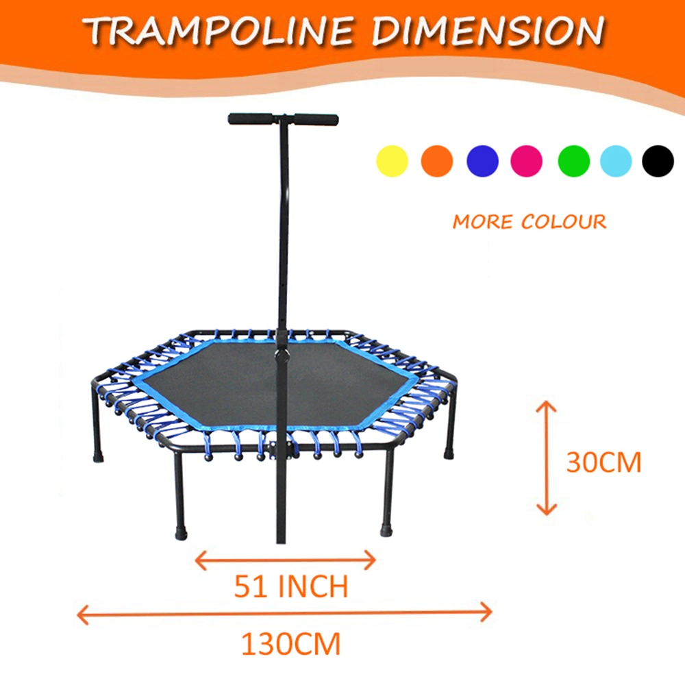 48&prime;&prime; Bungee Rebounder Jumping Fitness Trampoline with Adjustable Handle Bar