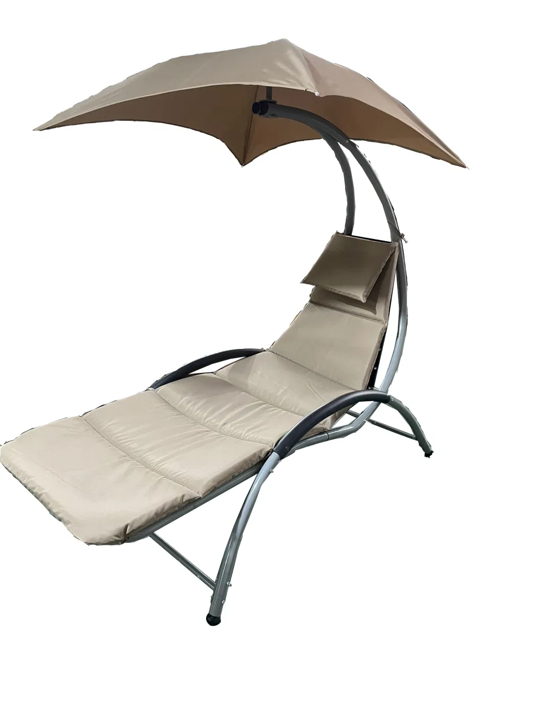 Hanging Pillowed Chaise Lounge-Double Arc Hanging Swing Chair Hammock