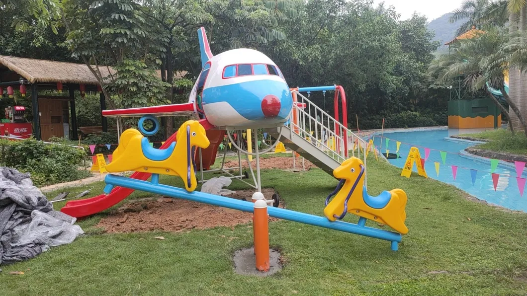 Outdoor Playground Kids Airplane Slide Custom