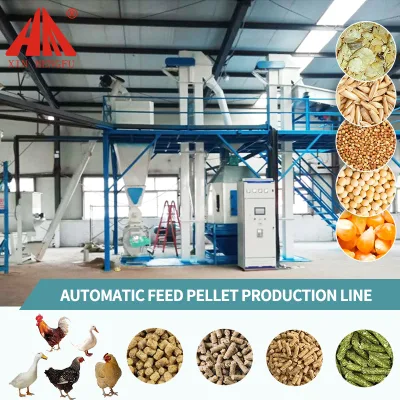 Chinese Factory Supplier 2t/H Cattle Chicken Pig Sheep Feed Pellet Production Line