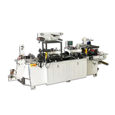 Automatic Adhesive Sticker Film Paper Label Two Head Flat Die Cutting Machine with Hot Stamping