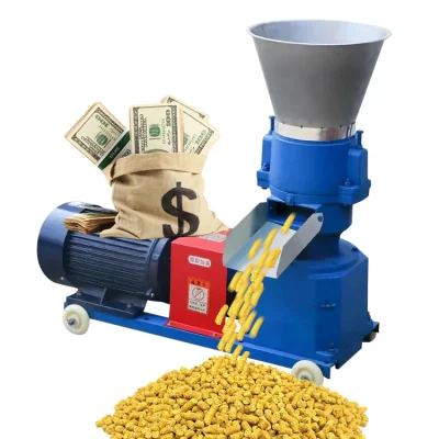 Poultry Fish Chicken Cow Mini Pelletizer Pellets Processing Making Feed Pellet Machine for Animal Feeds