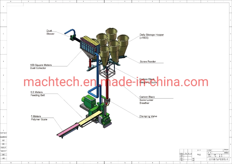 Banbury Kneader Pneumatic Conveying System Automatic Weighing Equipment