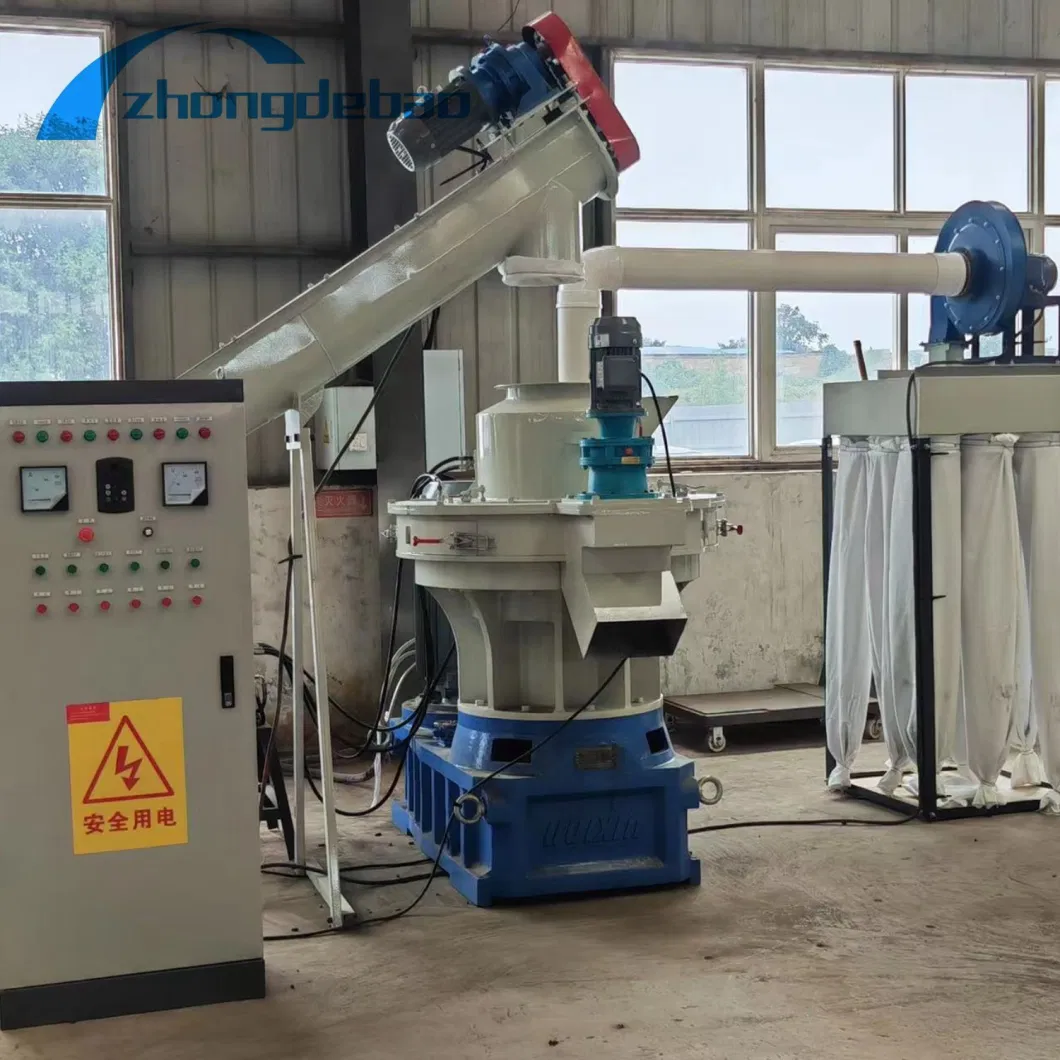 High Efficiency CE and SGS Approved 450 /560/600/700 Vertical Ring Die Wood Pellet Machine/ Line Big Output 1-5ton/H Biomass Sawdust Wood Pellet Mill