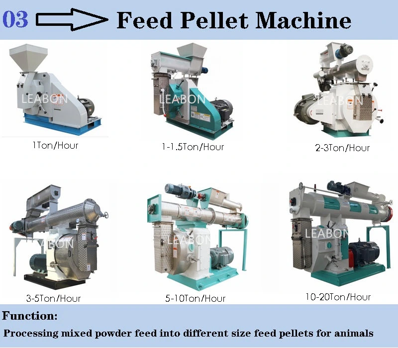 1-3t/H Farm Use Factory Poultry Animal Chicken Feed Pellet Marking Machine Price with CE
