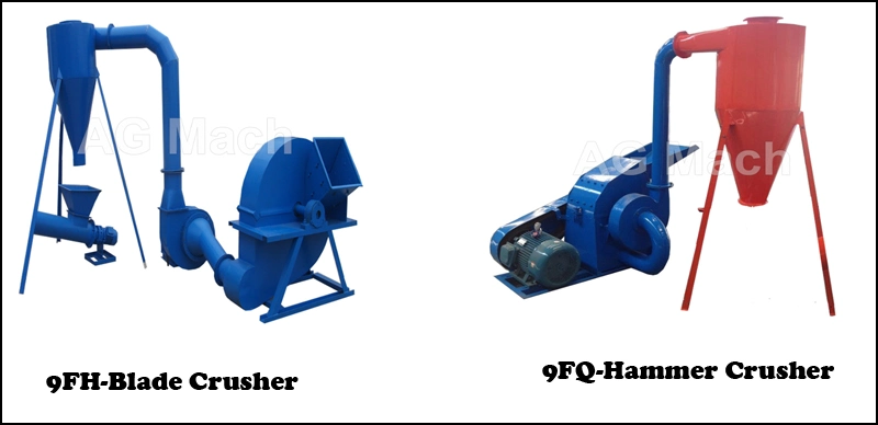 9fq Ce 500kg Hammer Wood Crusher Machine for Crushing Biomass Waste