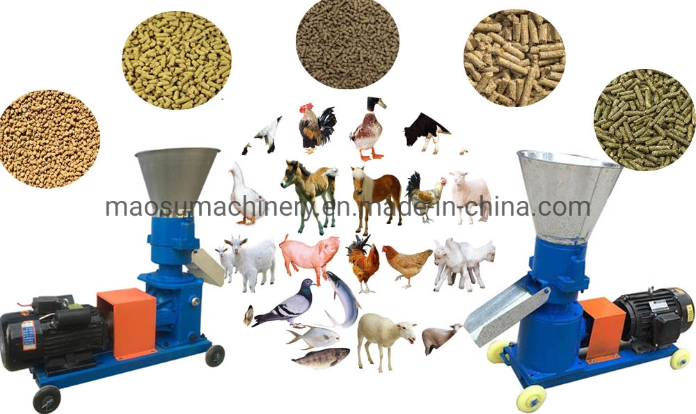 Capacity 2 Tons Per Hour Flat Die Poultry Feed Pellet Mill Machinery