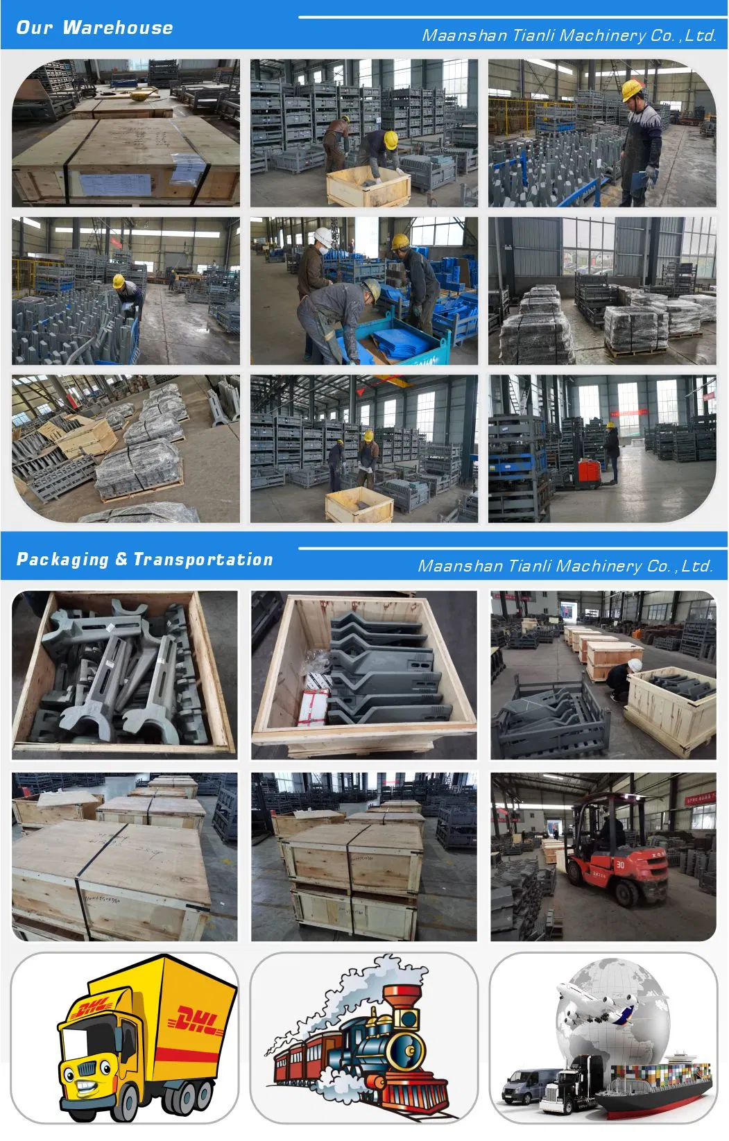 High Manganese Steel Casting Wear Parts for Hammer Mill