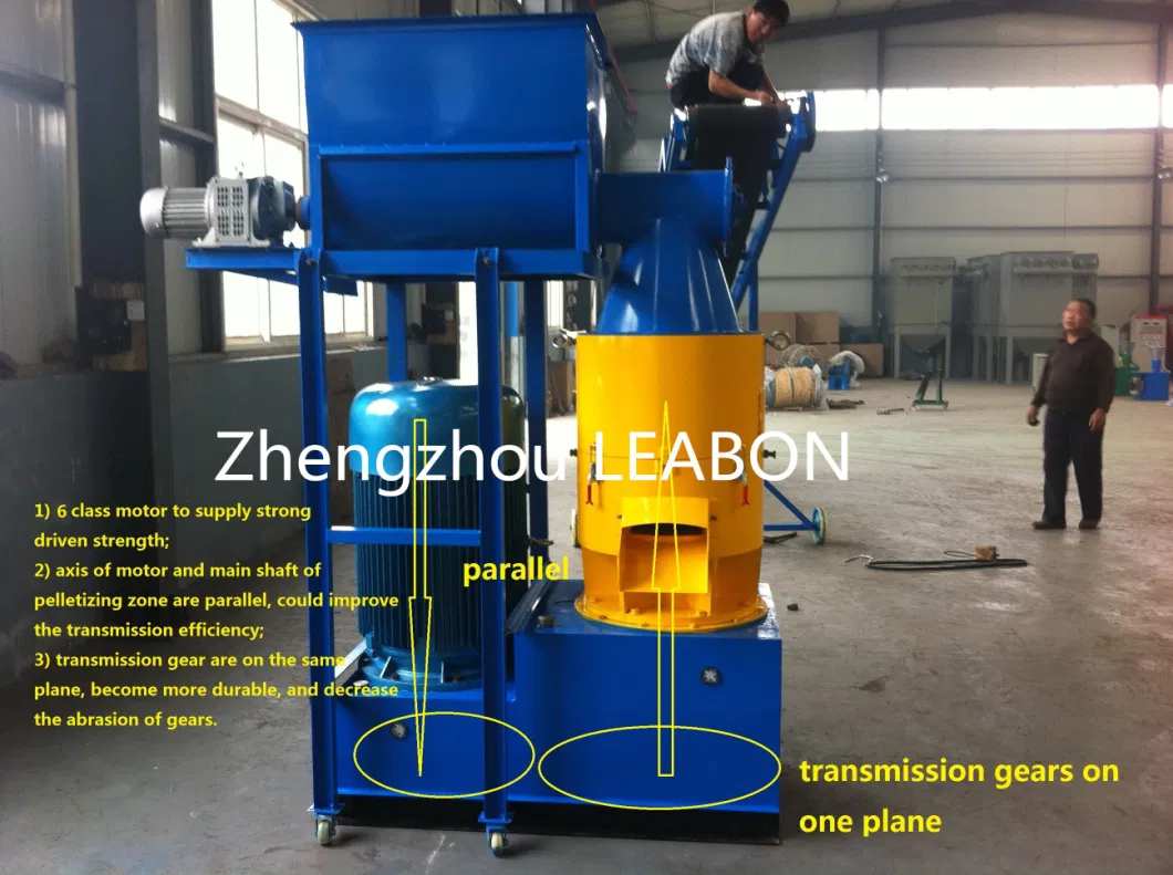 Easy Operate 300-400kg/H Flat Die Wood Pellet Machine Price