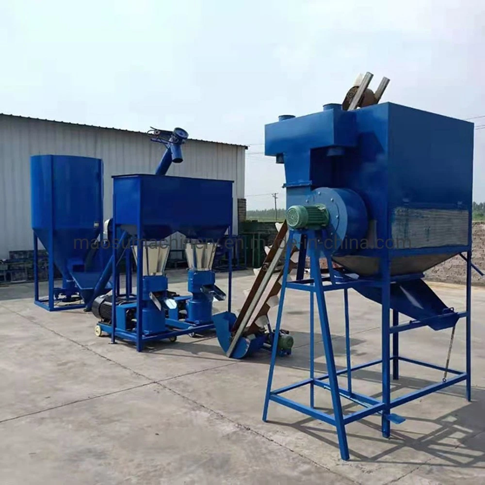 Capacity 2 Tons Per Hour Flat Die Poultry Feed Pellet Mill Machinery