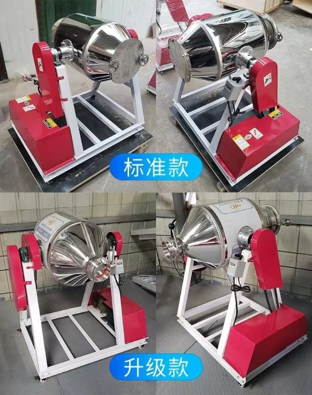 20kg 30kg 50kg 100kg 200kg China Factory Price Stainless Steel Drum Mixing Equipment Feed Fertilizer Double Cone Seasoning Food Powder Mixer Machine