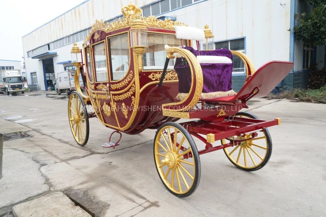 Classical Royal Carriage Manufacturer/High Quality Deluxe Wedding Special Transport Horse Carriage