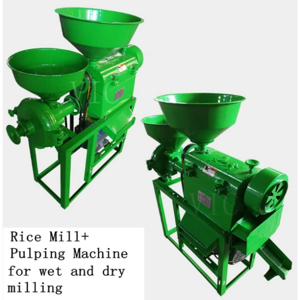 3-in-1 Automaic Samll Complete Integrated Grains Grinding Mill Grinder Huller Sheller Polisher Soybean Pulping Unit Equipment Auto Combined Rice Milling Machine