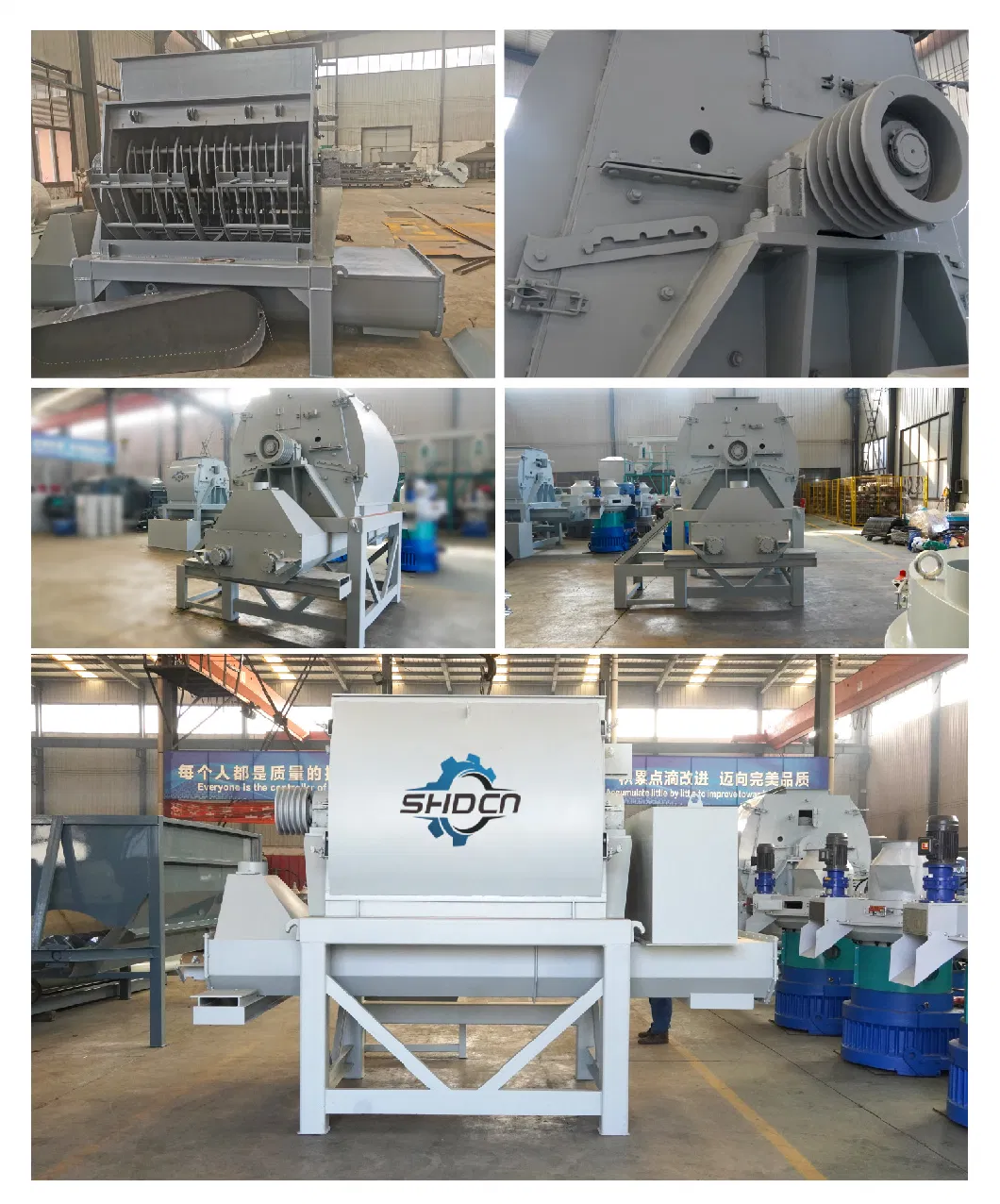 Capacity 1000-2000kg/H Hammer Mill Sawdust/Grinding Wood Chips to Sawdust Machine