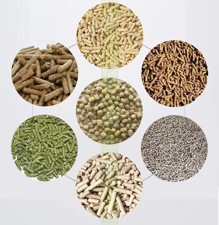 Factory Supplier 0.5-1.5 T/H Cattle Chicken Pig Sheep Feed Pellet Production Line