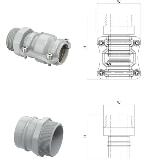 Aluminium Products Compressed Air Pipes Fluid Conveying Female Connector