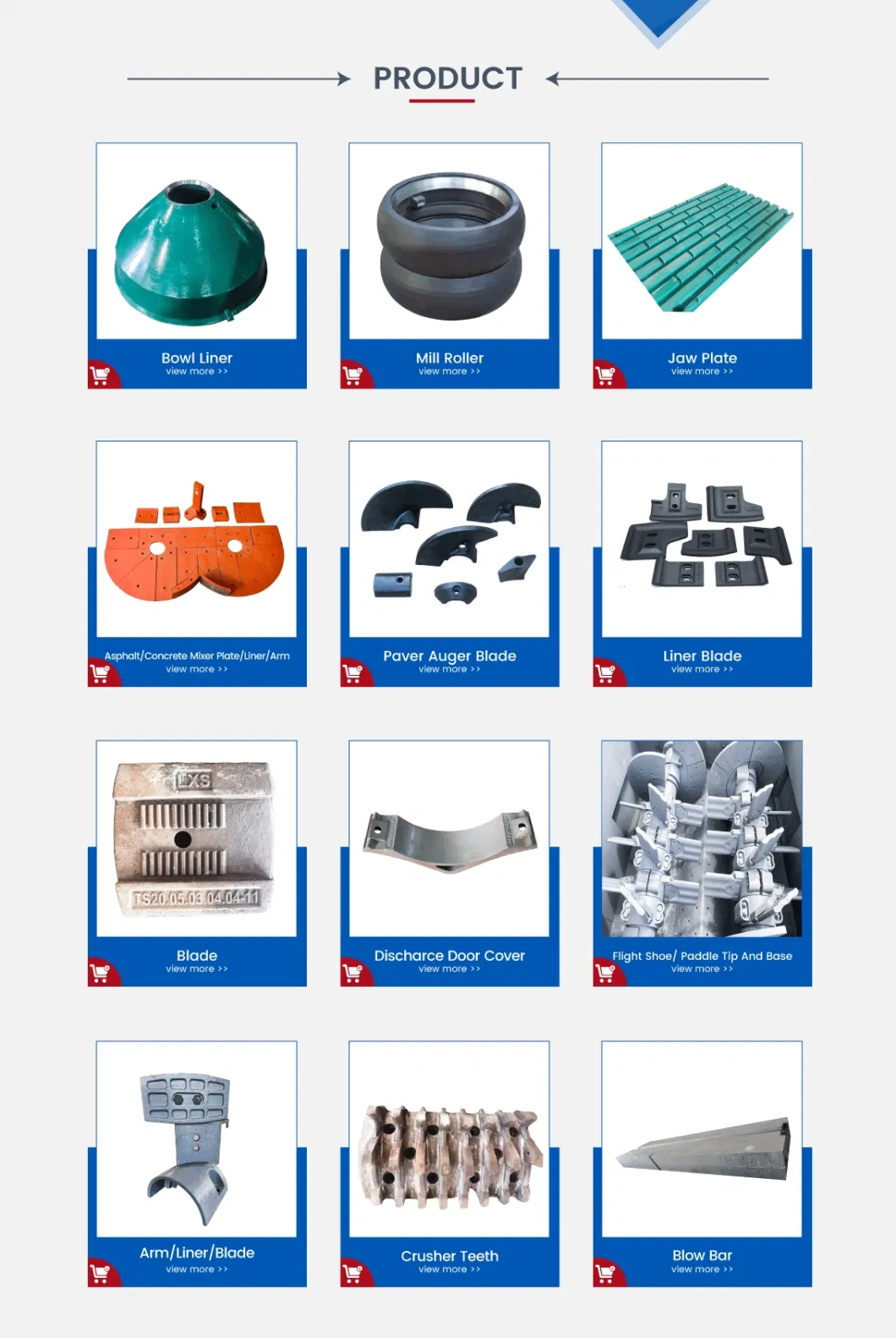 High Manganese Steel Impact Crusher Hammer Mill Spare Parts Hammers