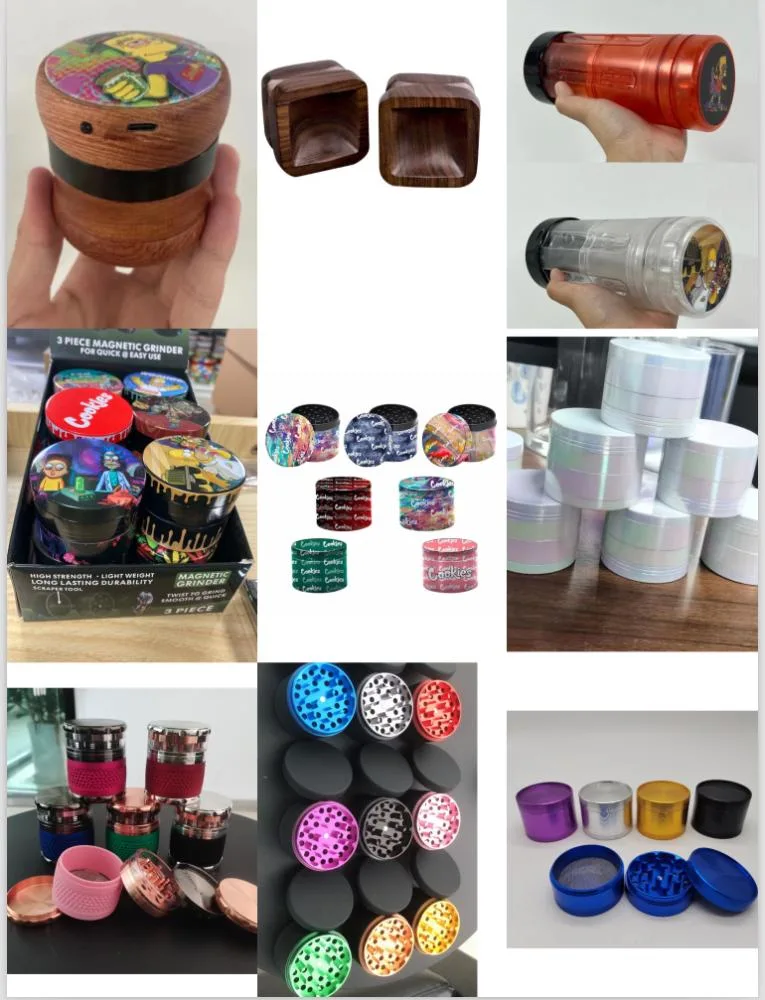 New Arrival 4 Colors Manual Herb Roller Crusher Grinder The Cone Artist Metal Chili Rolling Grinder