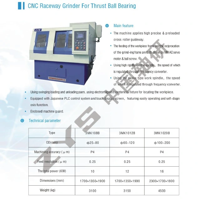 CNC Inner Raceway Grinder 3mk2120 for Tapered Roller Bearing