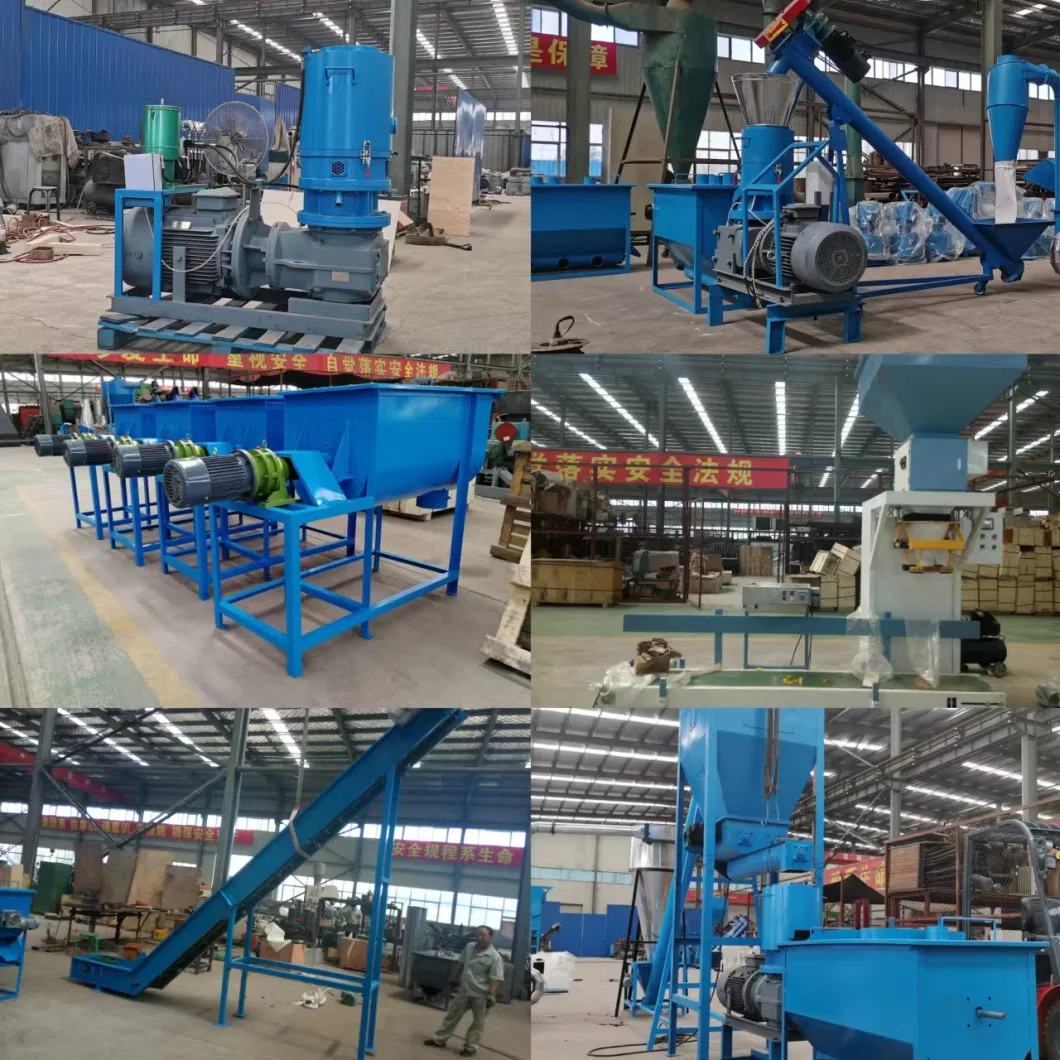 Full Line 2ton/H Chicken Cow Cattle Fish Cattle Animal Feed Pellet Production Line Plant Poultry Livestock Animal Feed Pellet Production Line Supplier with CE