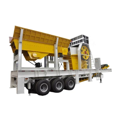  50-100tph Mobile producción de maquinaria de trituración de piedra caliza roca de granito del carbón mineral de níquel, oro Precio de la máquina trituradora de mandíbula
