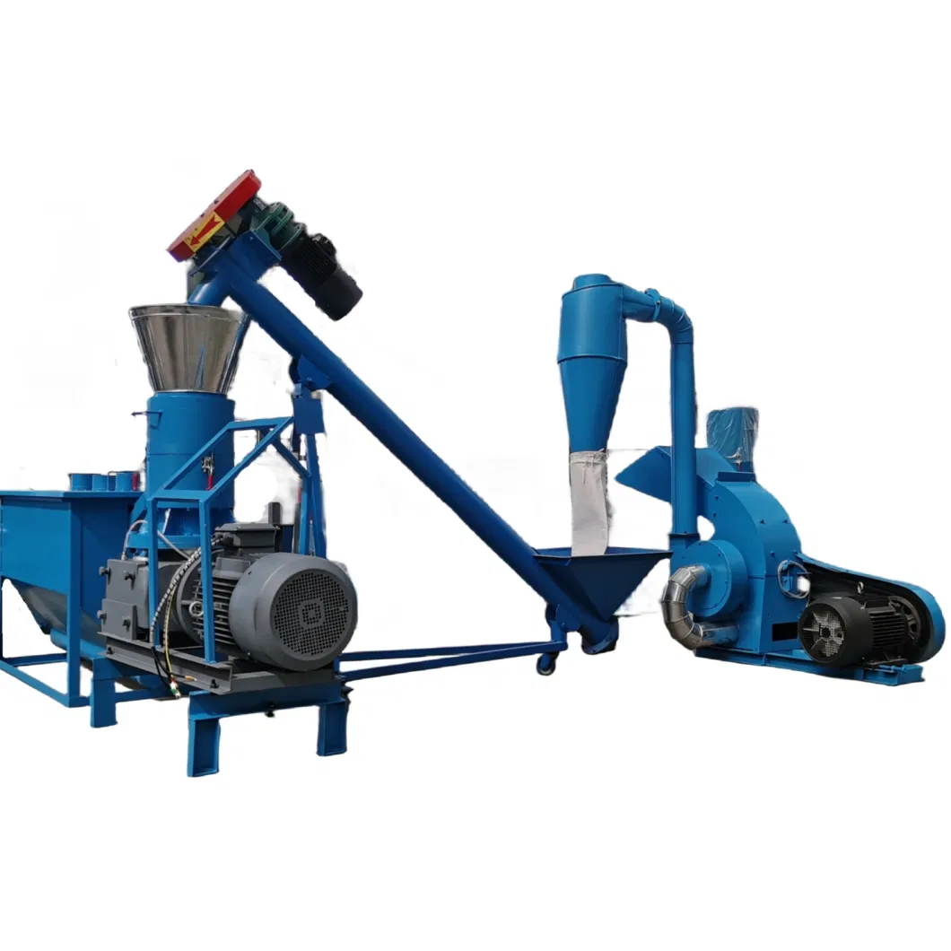 High Quality Flat Die Wood Sawdust Pellet Making Machine Biomass 500-600kgcomplete Production Line Wood Pellet Machine