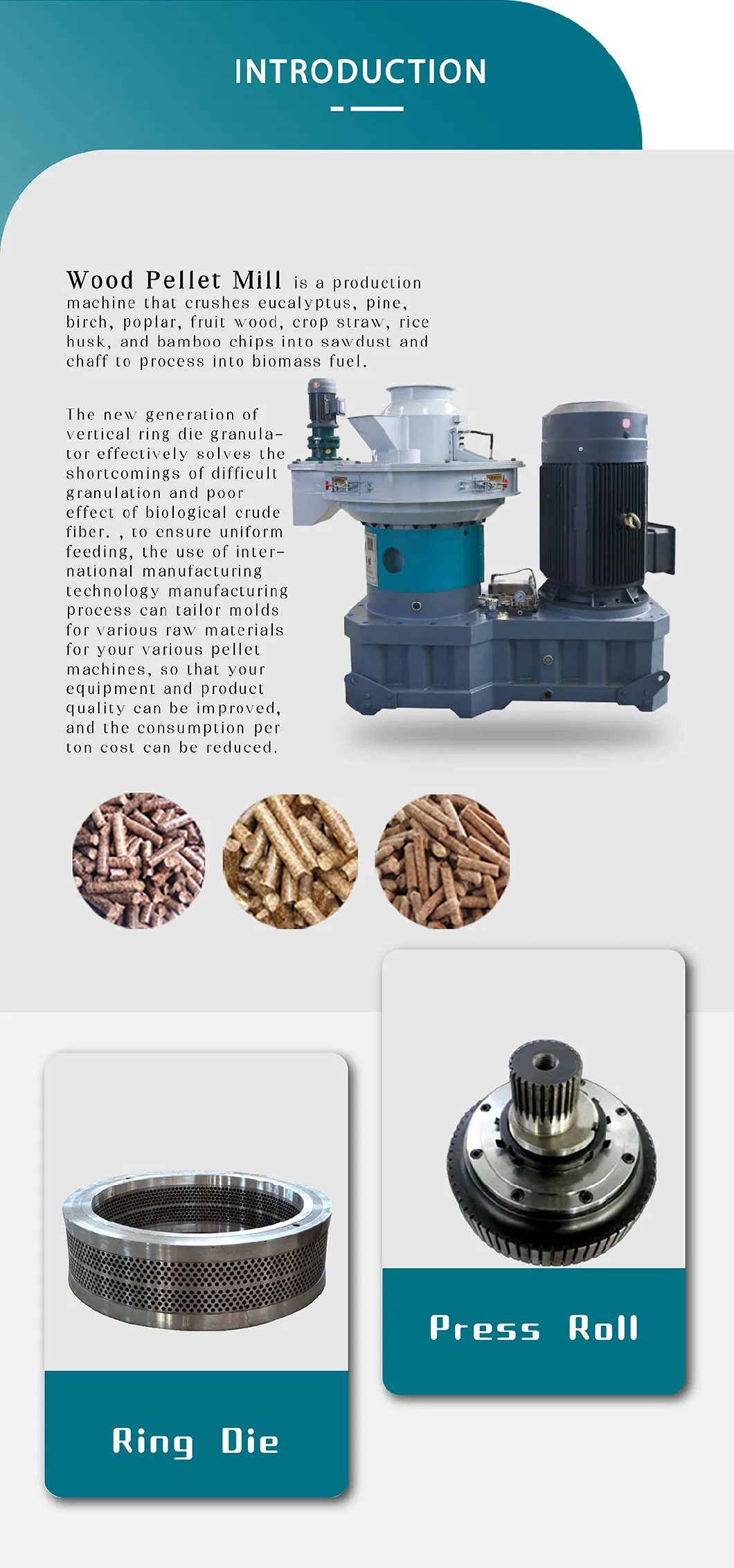 Shd Complete Wood Pellet Mill with Various Capacities Wooden Pellets Making Machine