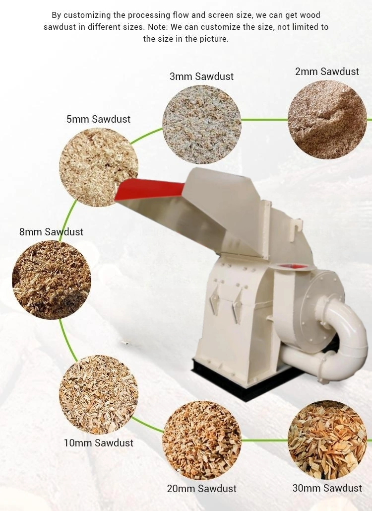 Waste Recycling Coconut Husk Crusher Sawdust Making Machine/Wood Hammer Mill Machine