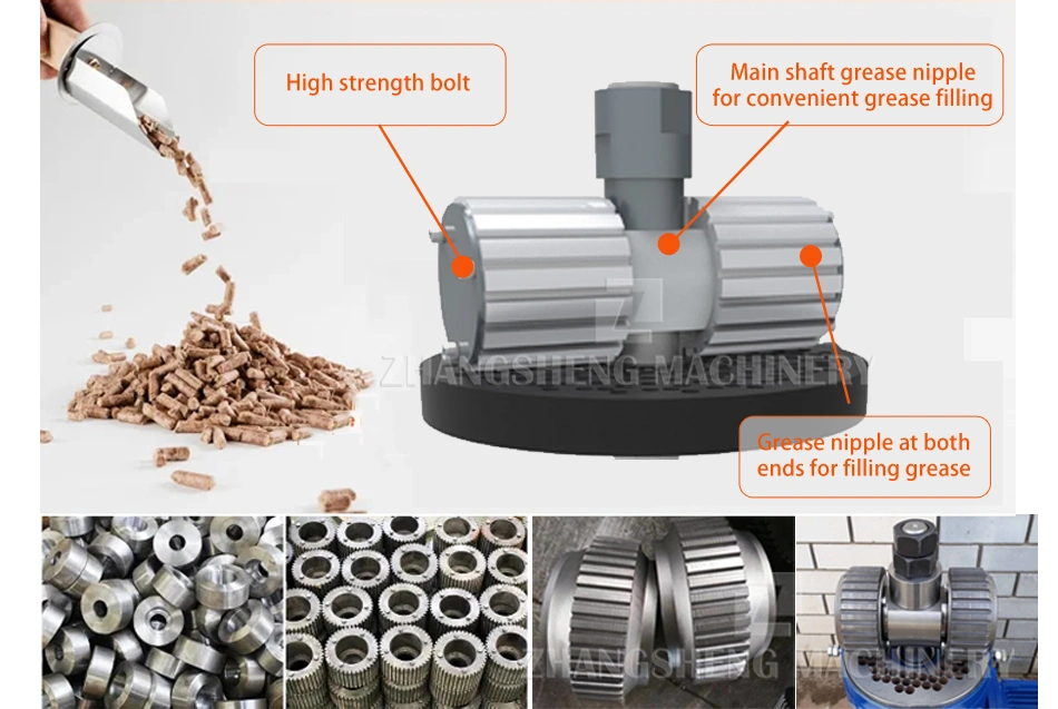 Factory Supply High Output Electric Biomass Wood Flat Die Feed Pellet Mill