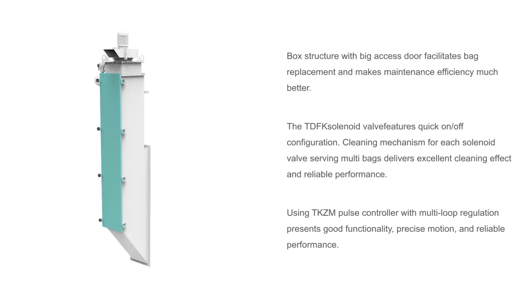 High Pressure Jet Round Bag Industrial Air Dust Filtration System for Bucket Elevator etc. Conveyor Machine in Conveying System