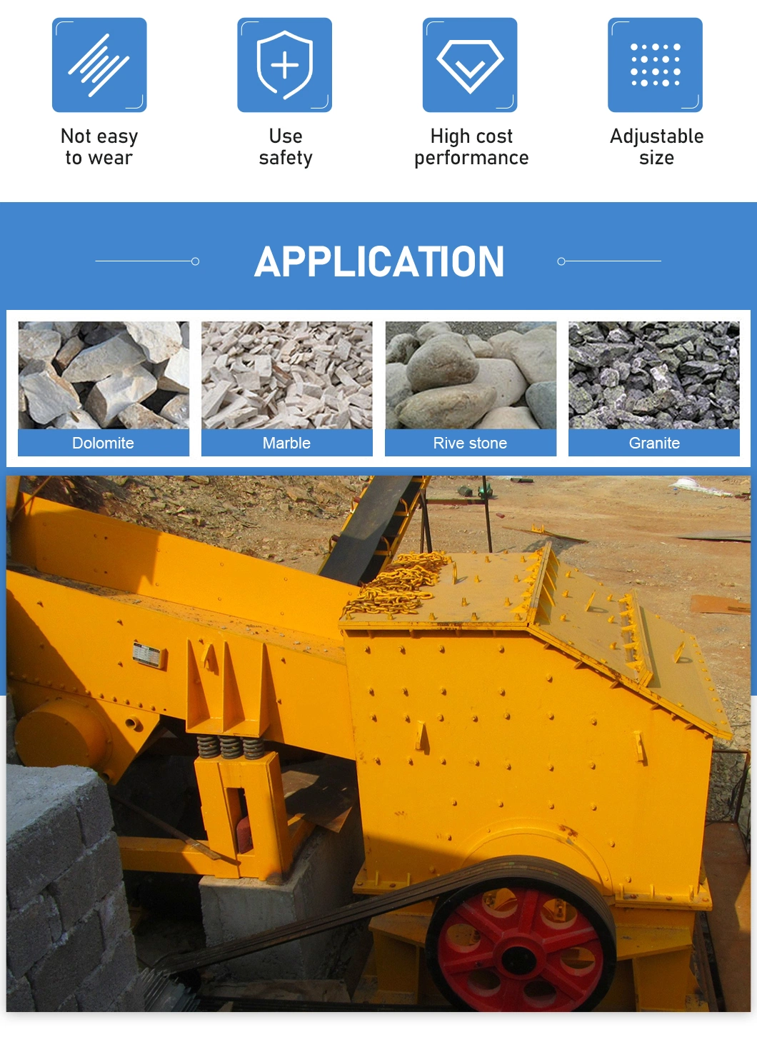 Small Hammer Brick Block Material Crusher Mini Small Capacity Crushing Machine