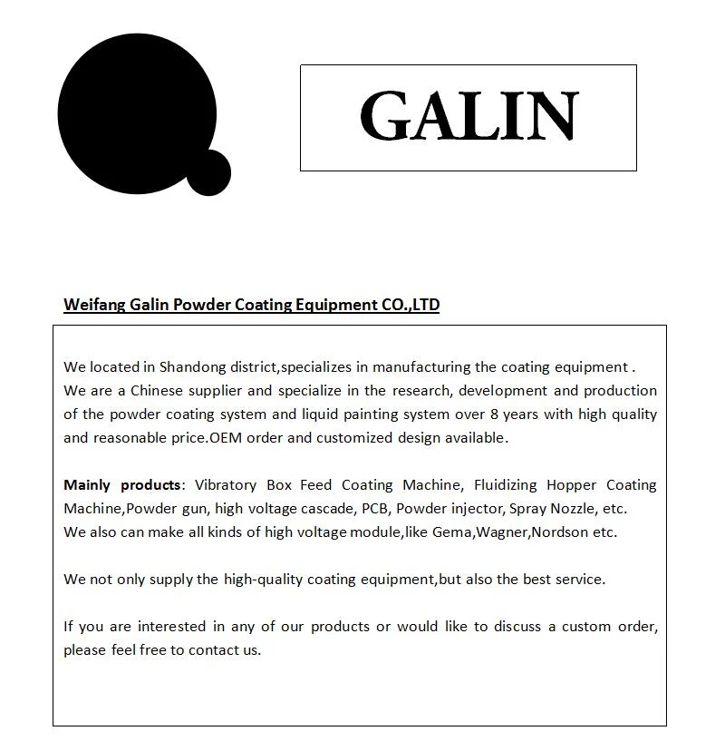 Galin/Gema Metal/Plastic Powder Coating/Spray/Paint Equipment (OPTFlex-2C) for Lab/Testing