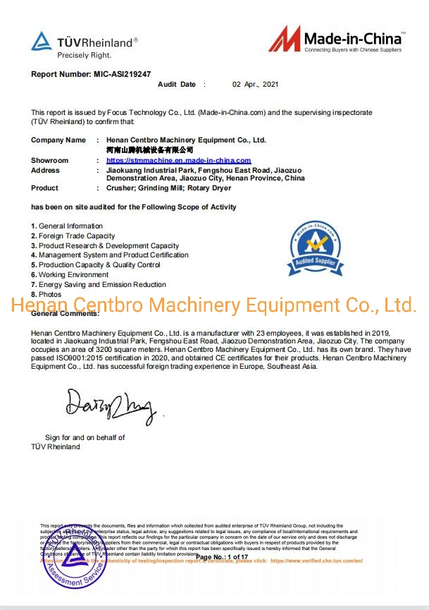 High Efficiency Heavy Duty Machines Hard Rock Crusher Hammer Mill for Rock Crushing